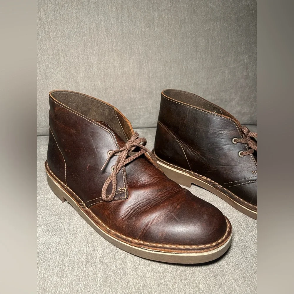 Men's Brown Leather Chukka Boots - Picture 2 of 7